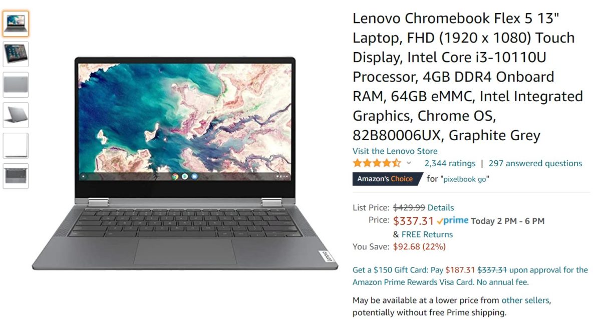 Lenovo Chromebook Flex 5 Amazon Deal