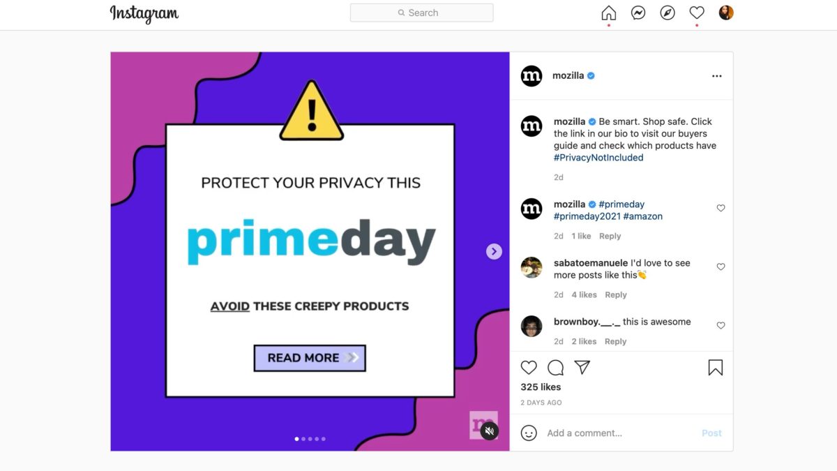 Mozilla Prime Day 2021 Creepy Products list