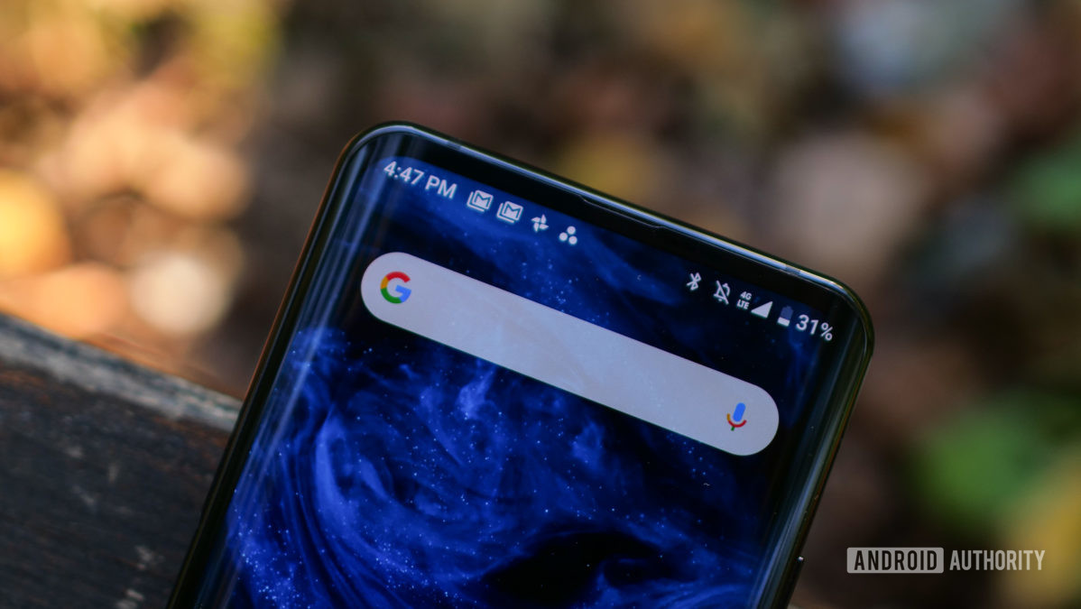 Nubia Z20 status bar and Google search bar 9