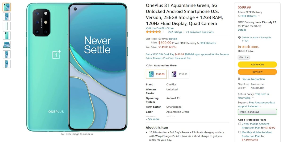 OnePlus 8T Amazon Deal 1