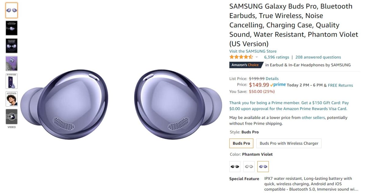 Samsung Galaxy Buds Pro Amazon Deal
