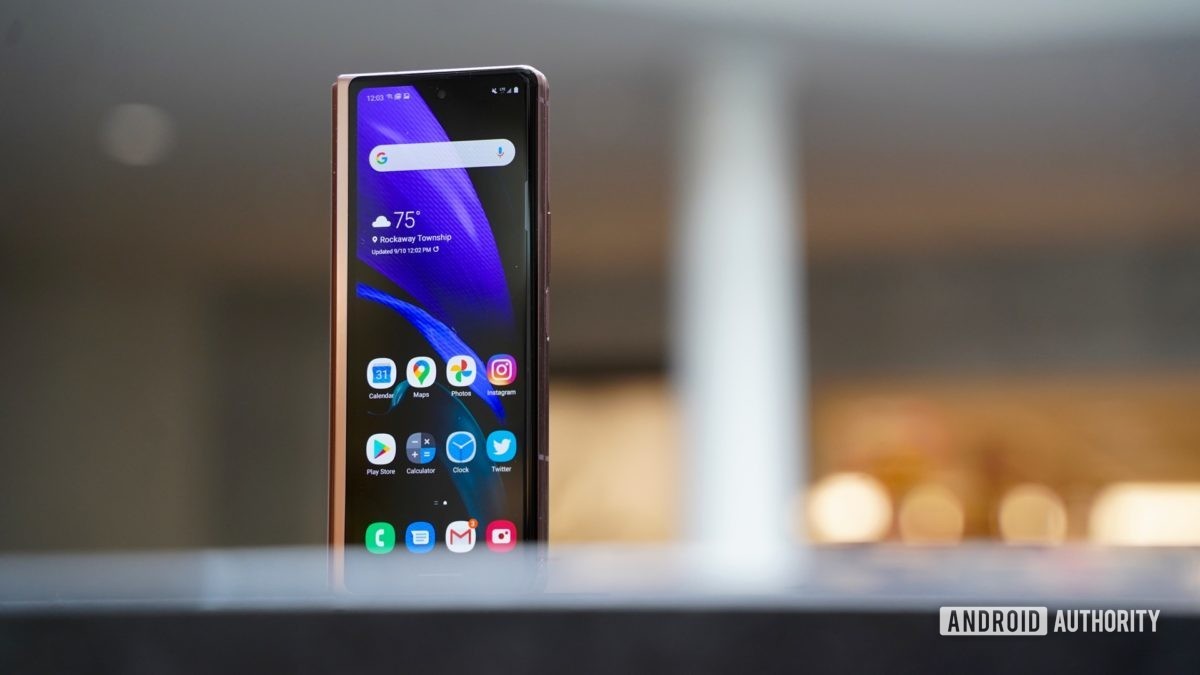 Samsung Galaxy Z Fold 2 angled