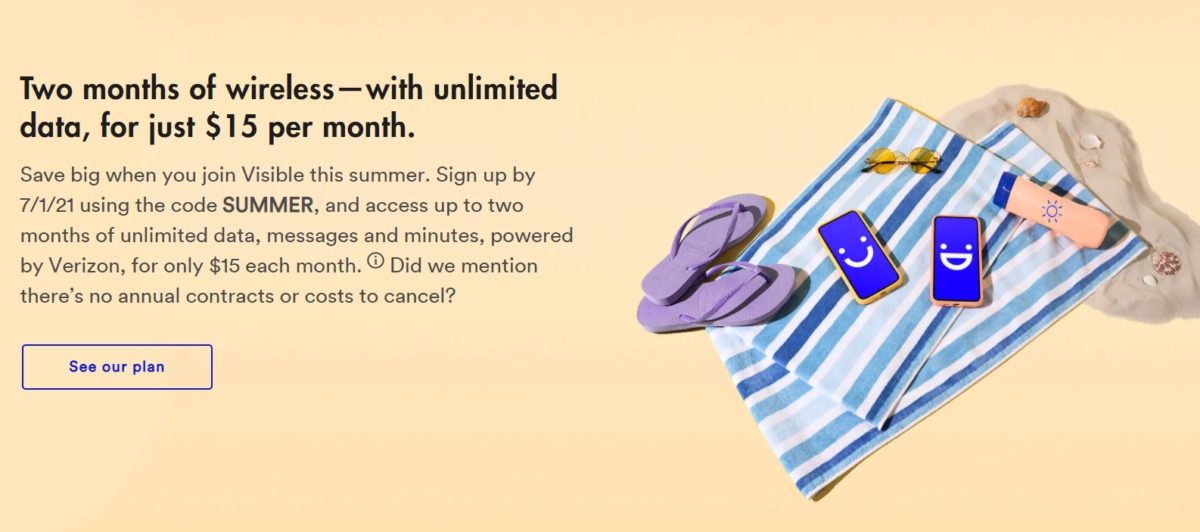 Visible Wireless Summer Deal