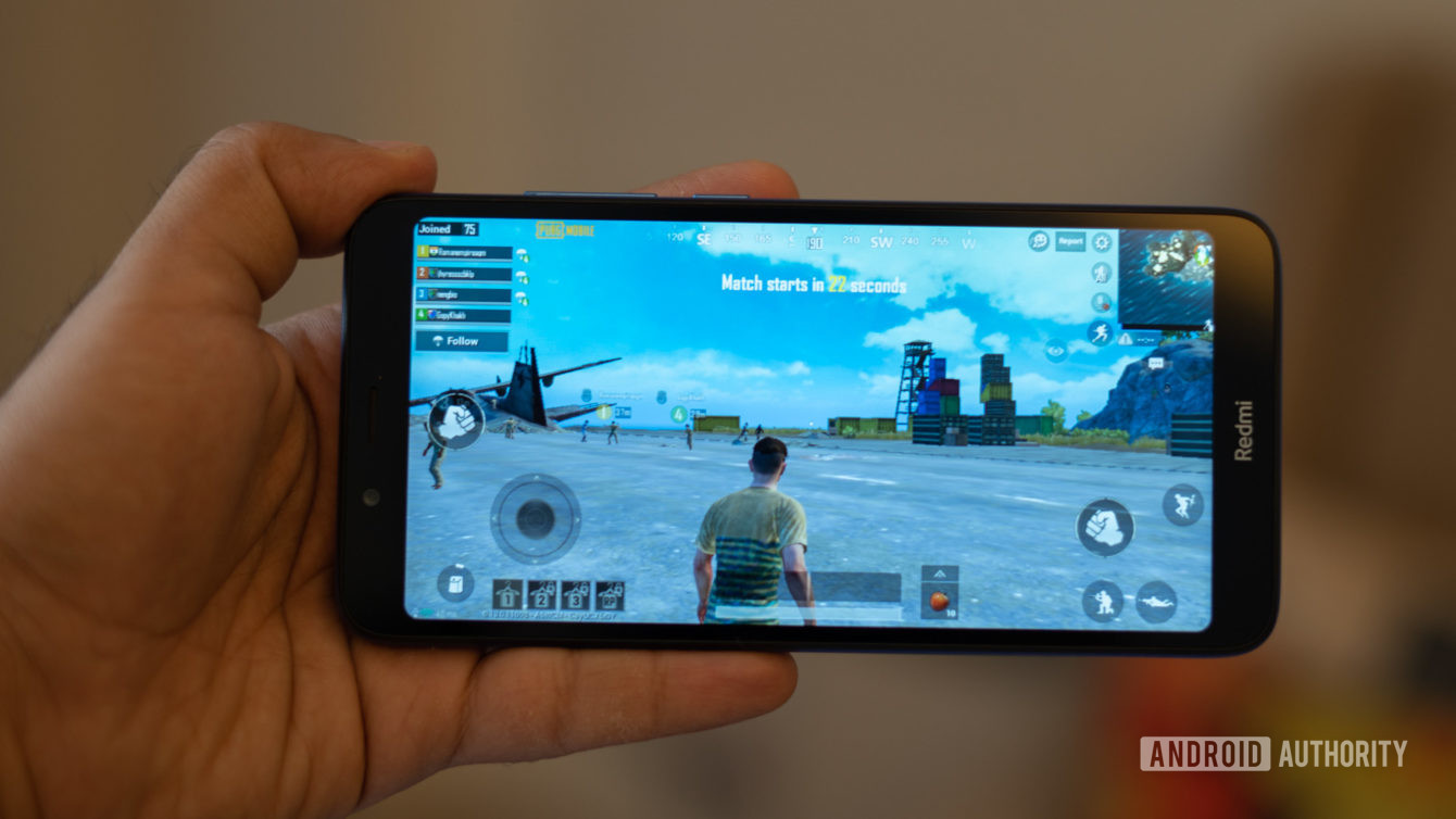 Xiaomi Redmi 7A playing PUBG