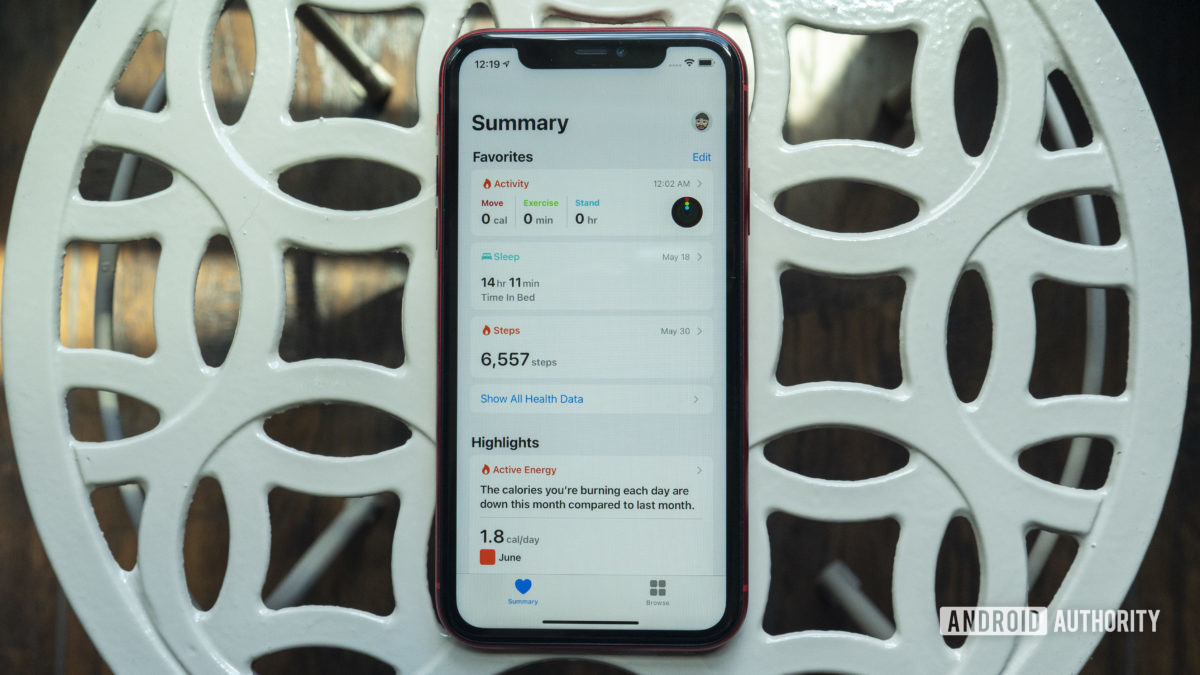 apple health app summary page iphone 11