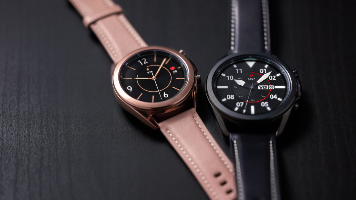 samsung galaxy watch 3 mystic black and mystic bronze on table 2