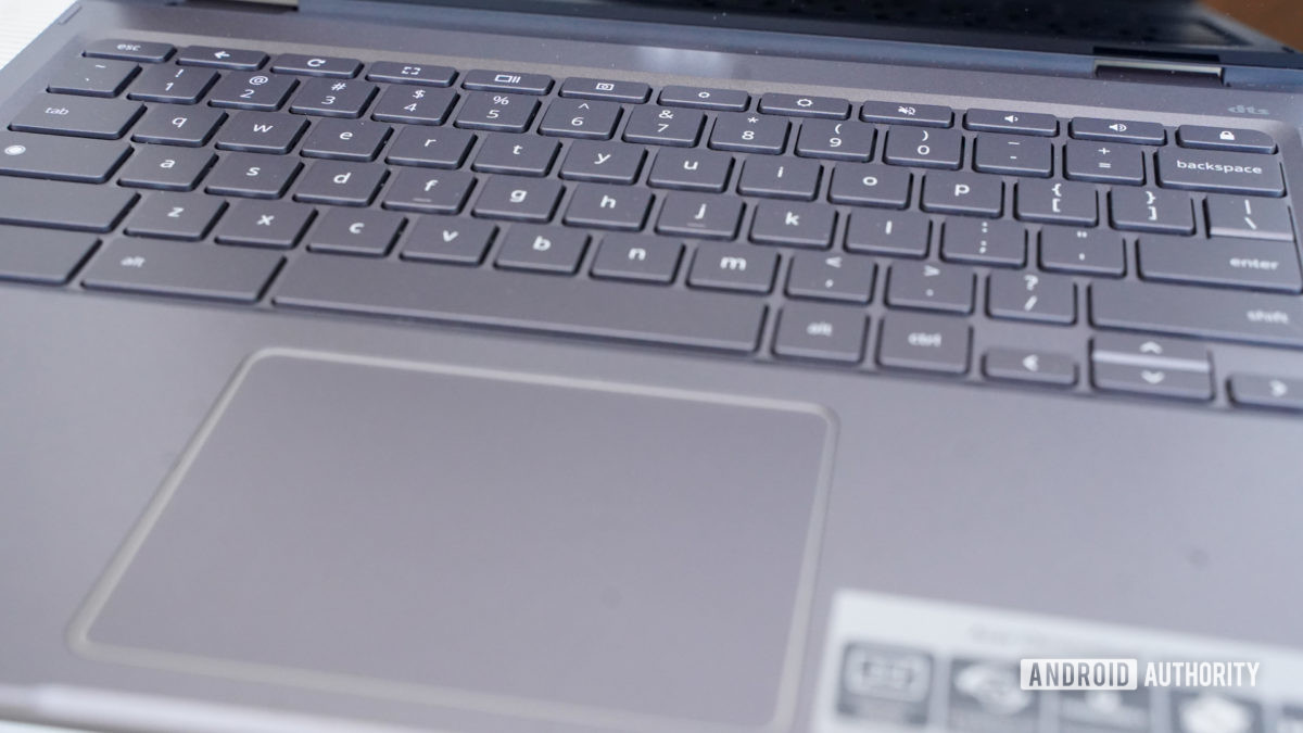 The Acer Chromebook Spin 713 keyboard and trackpad.