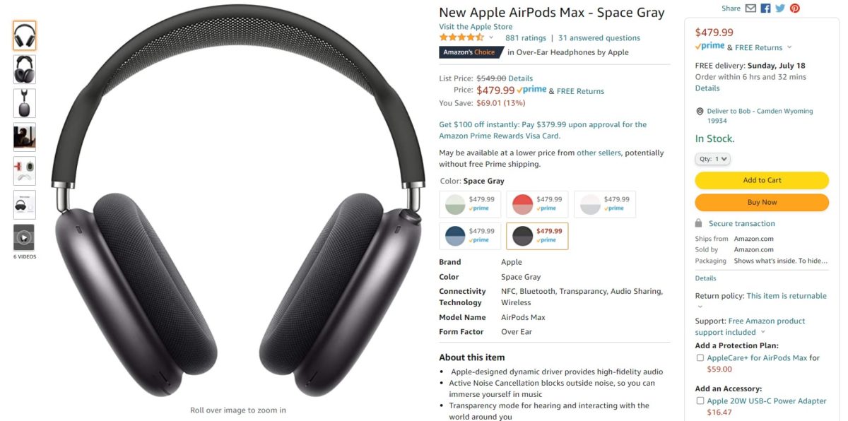 Apple AirPods Max Amazon Deal 1