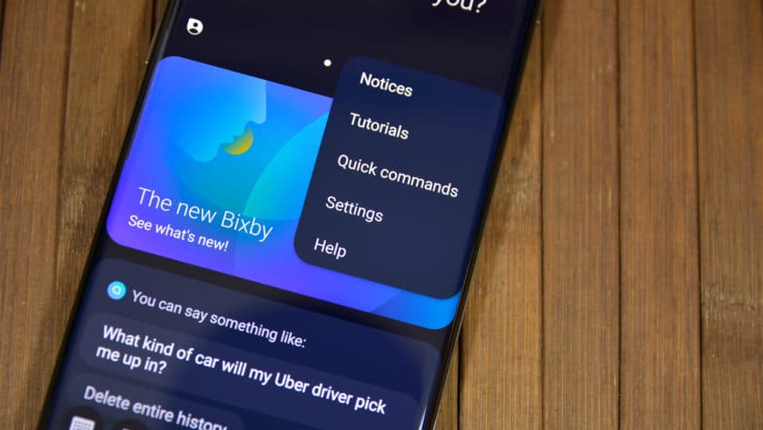 Samsung Experience showing Bixby.