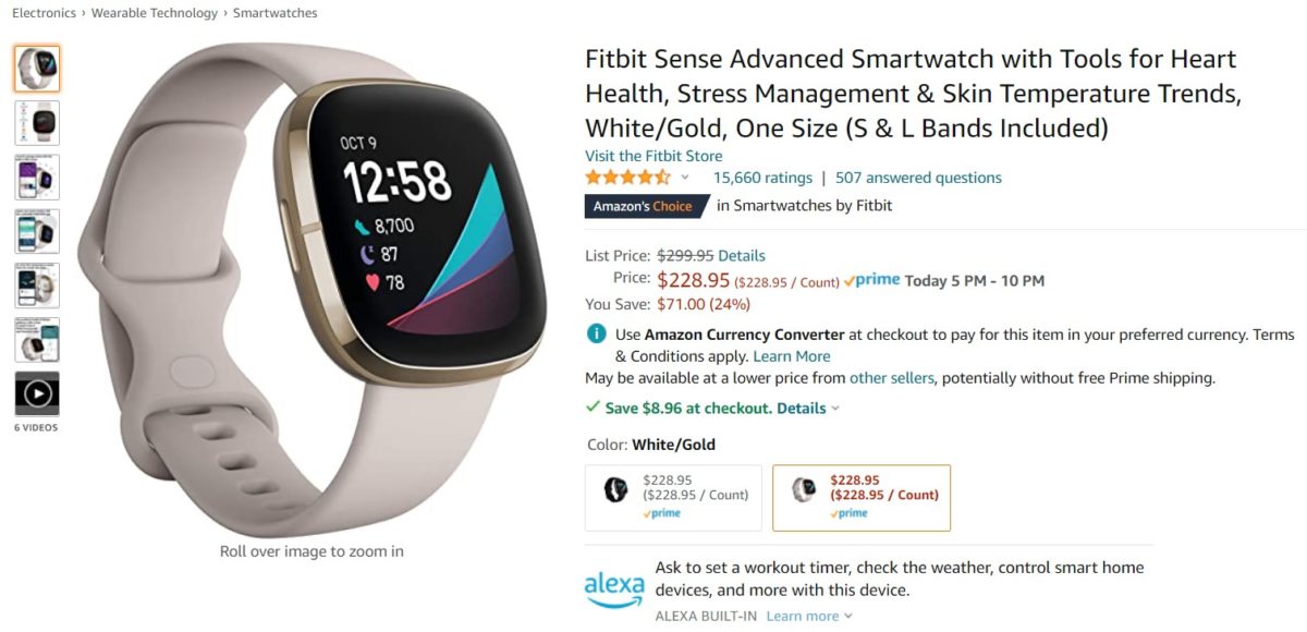 Fitbit Sense Amazon Deal