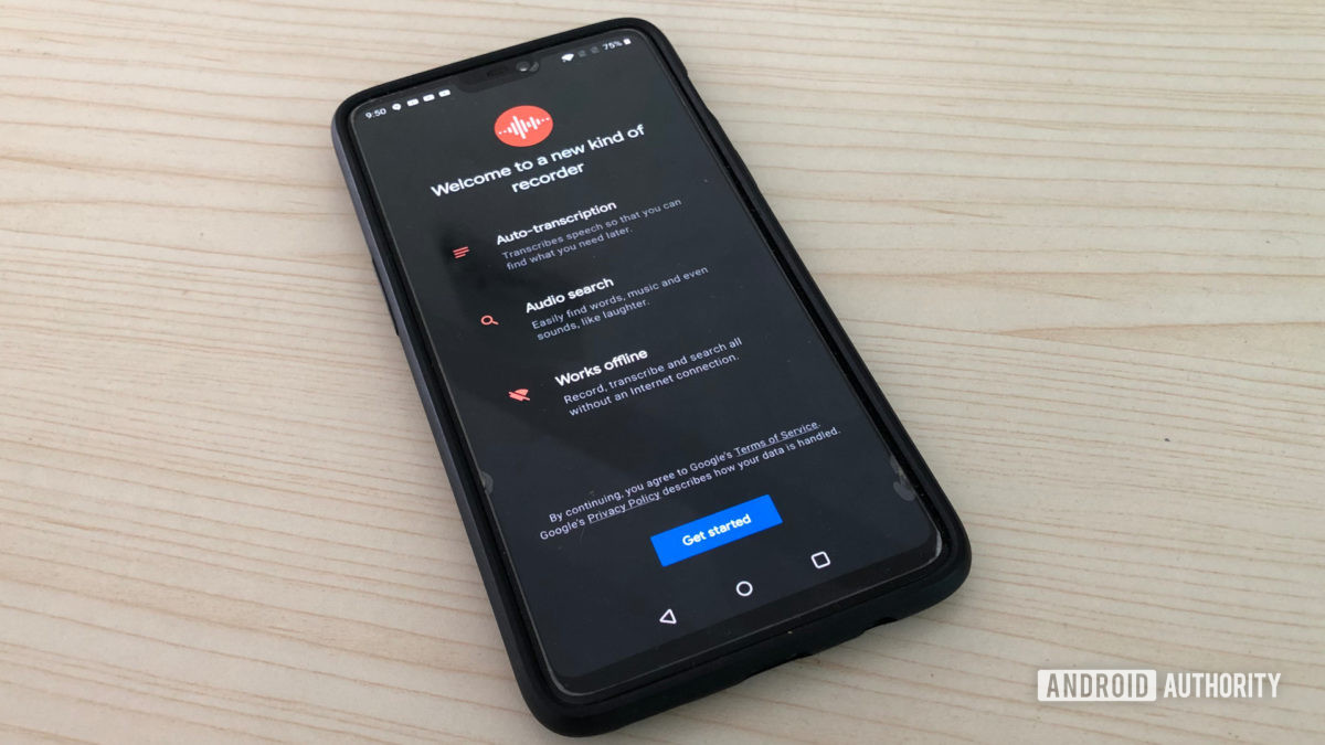 Google Voice Recorder App Transcription On OnePlus 6