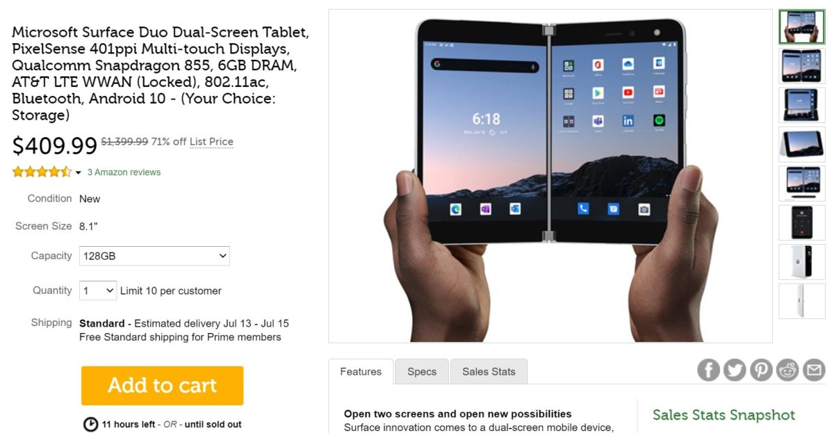 Microsoft Surface Duo Woot Deal