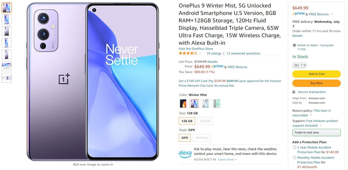 OnePlus 9 Amazon Deal