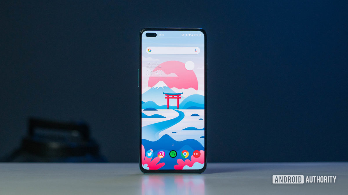 OnePlus Nord screen front angle