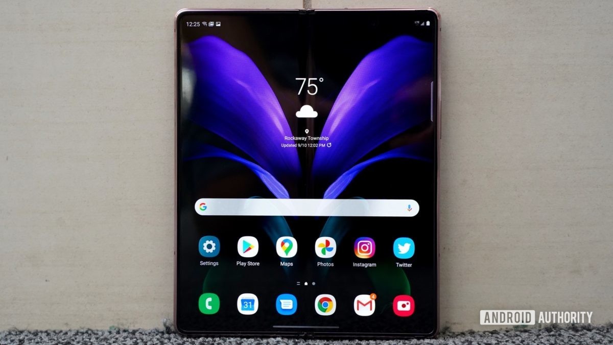 Samsung Galaxy Z Fold 2 straight on