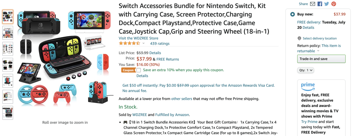 Nintendo Switch Accessories Deal