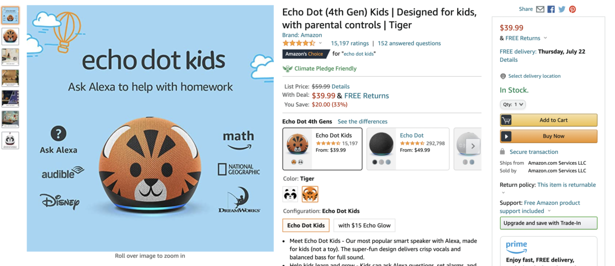 Amazon Echo Dot Kids