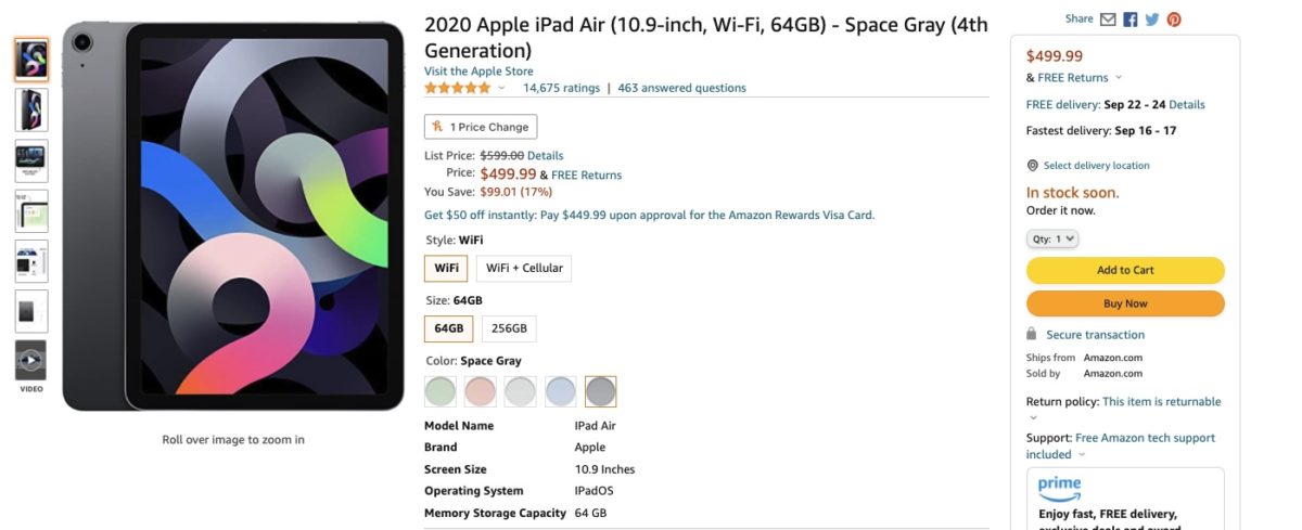 2020 iPad Air Deal