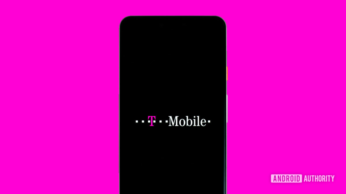 T Mobile deals logo on phone stock photo