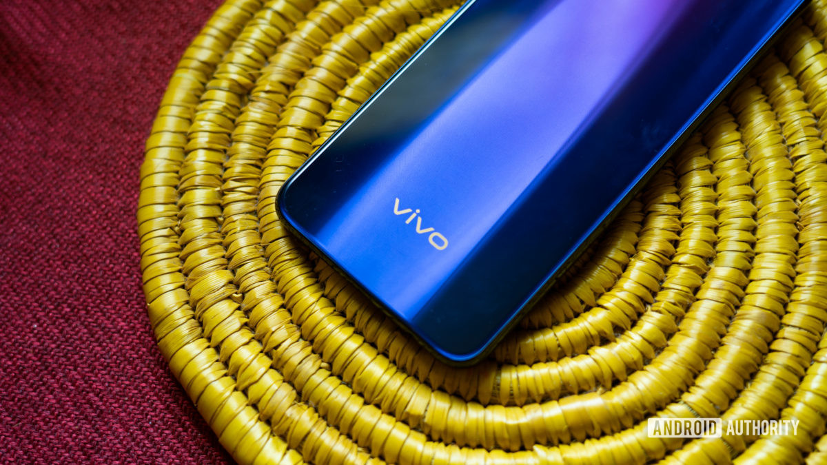 Vivo Z1x with focus on vivo logo