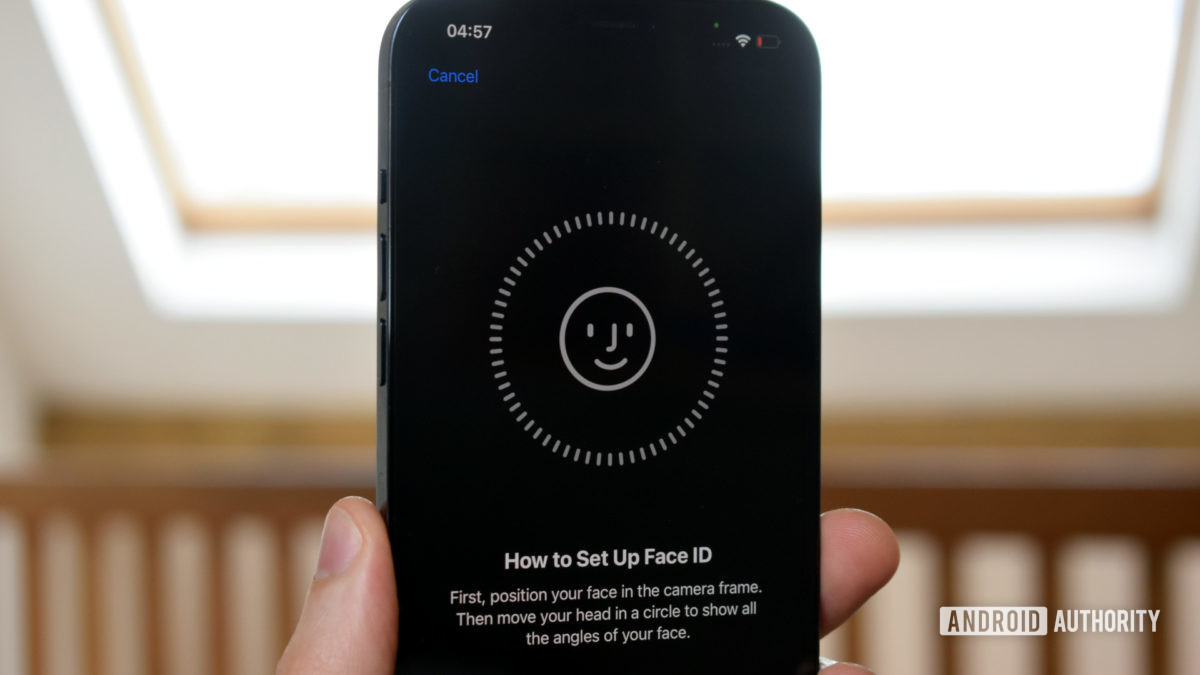 Apple Face ID setup