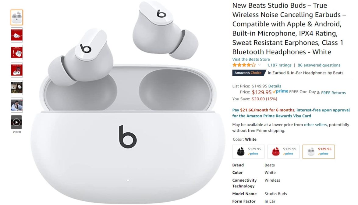 Beats Studio Buds Amazon Deal