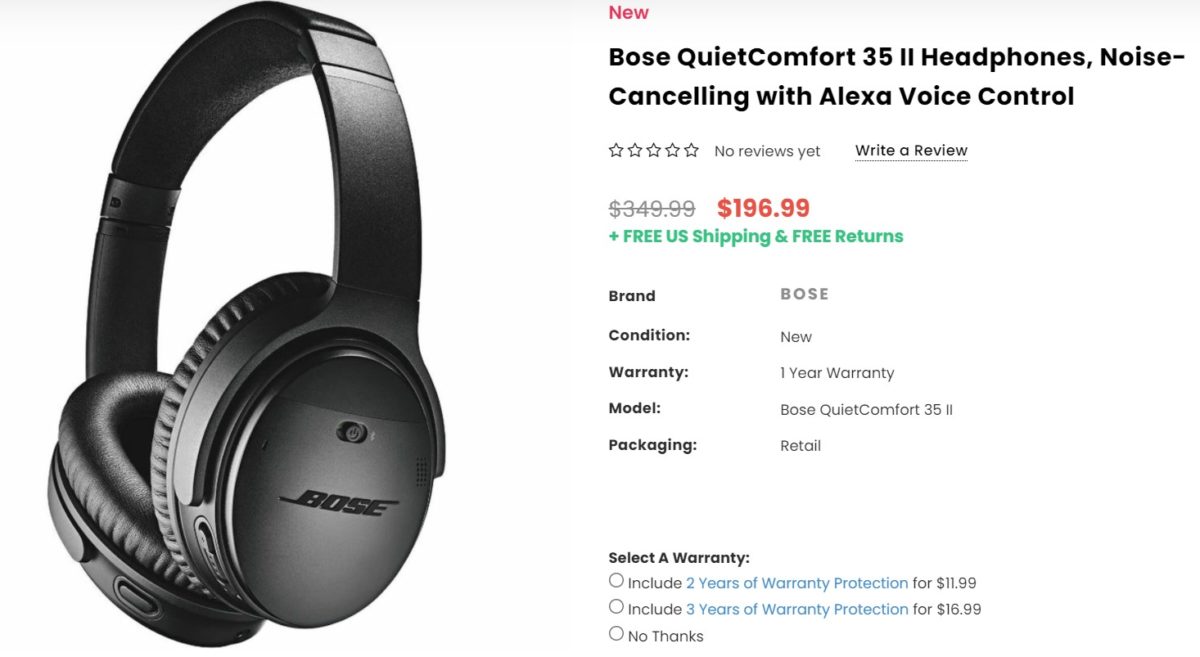 Bose QuietComfort 35 II DailySteals Deal