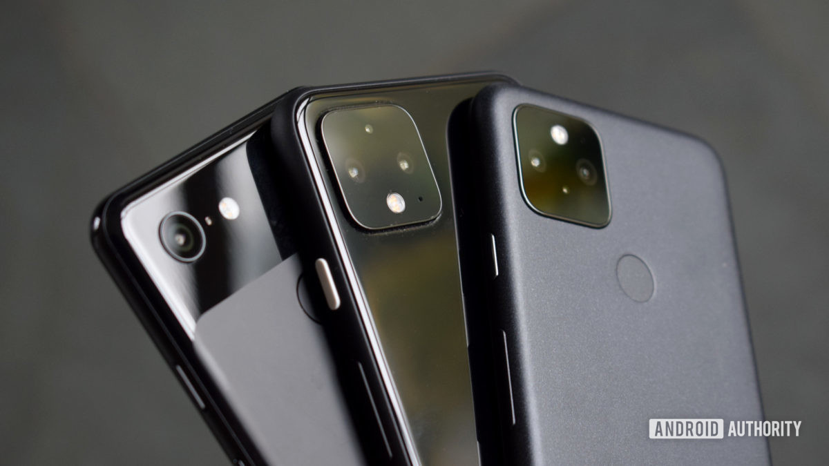 Google Pixel 5, Pixel 4, and Pixel 3 cameras