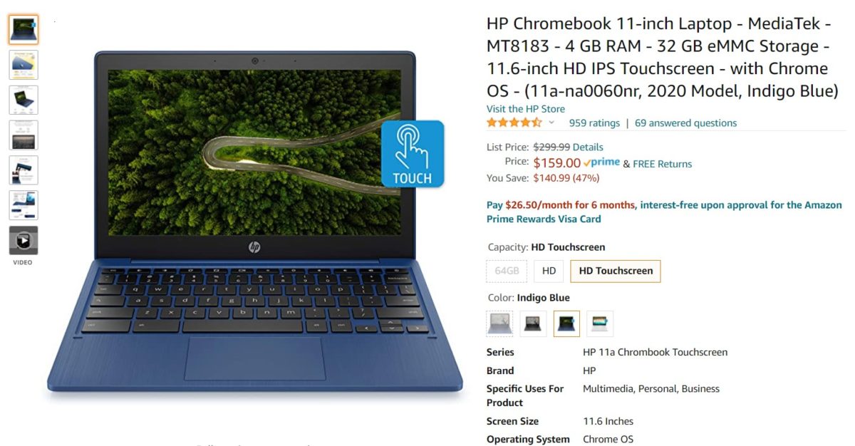 HP Chromebook 11 inch Laptop Amazon Deal