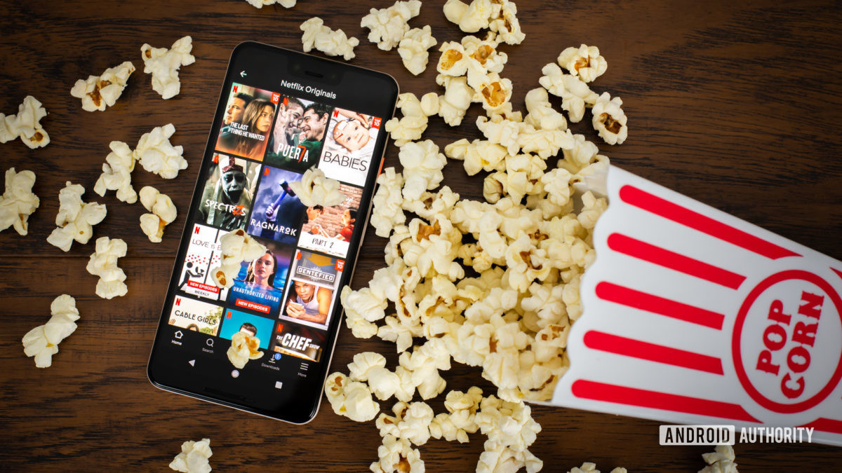 Netflix Originals next to popcorn stock photo 7