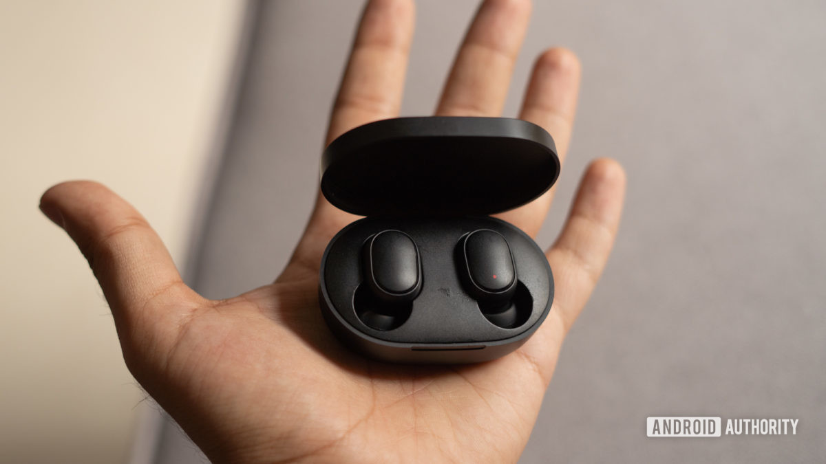 Redmi Earbuds S open in hand