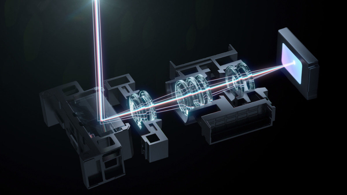 Rendering of continuous lossless optical zoom