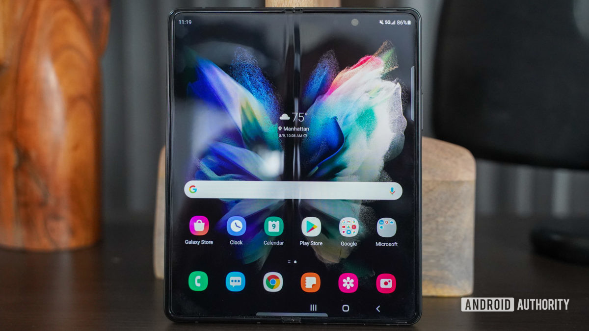 Samsung Galaxy Fold 3 open faced