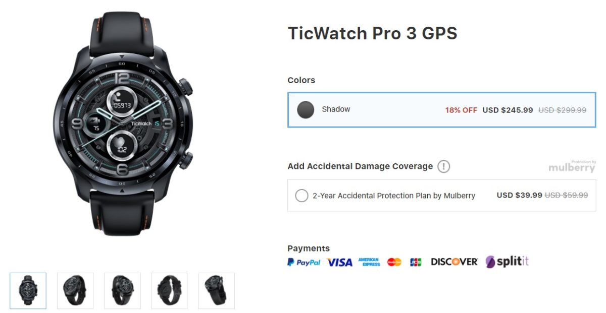 TicWatch Pro 3 GPS Mobvoi Deal