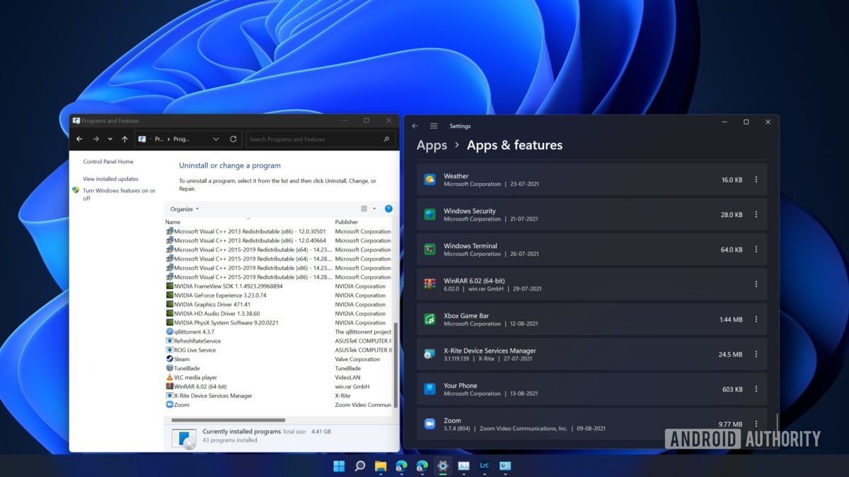 Windows 11 beta dual apps