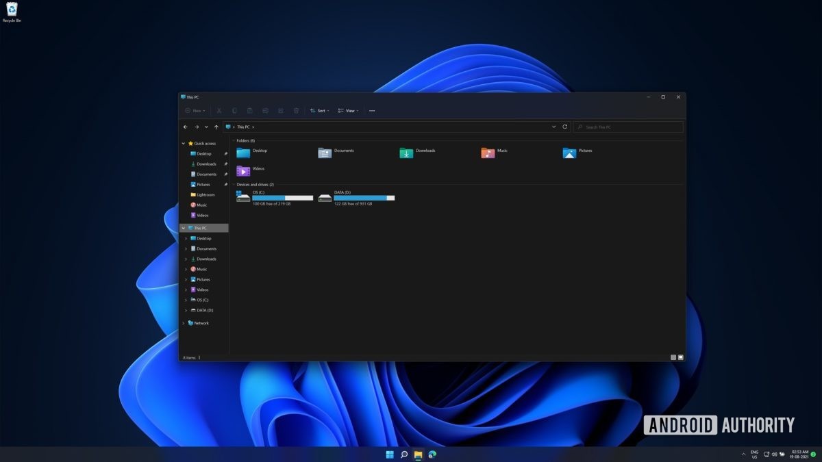 Windows 11 beta file explorer