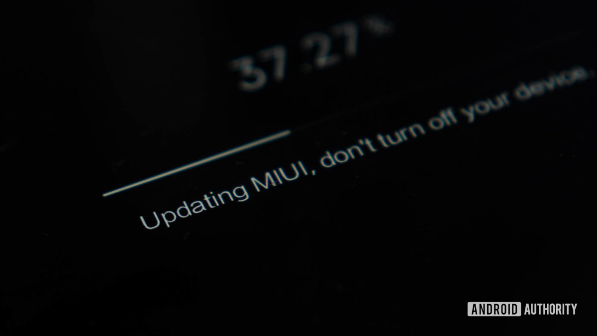 Xiaomi software update screen