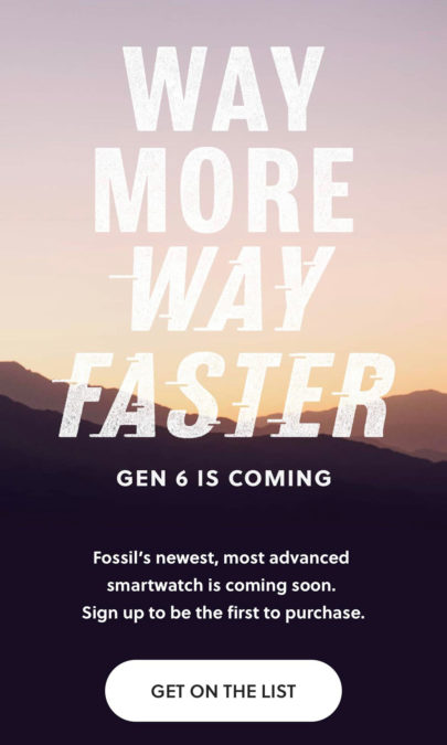 fossil gen 6 smartwatch teaser