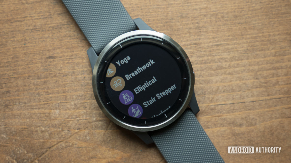 garmin vivoactive 4 review workout screen breathwork elliptical