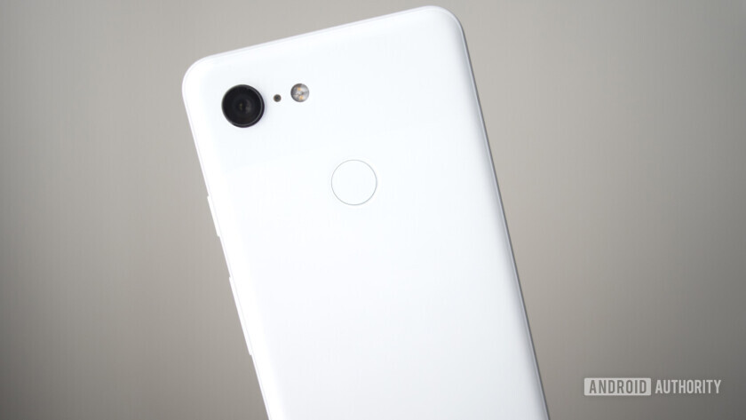 Pixel 3 back clearly white camera fingerprint sensor