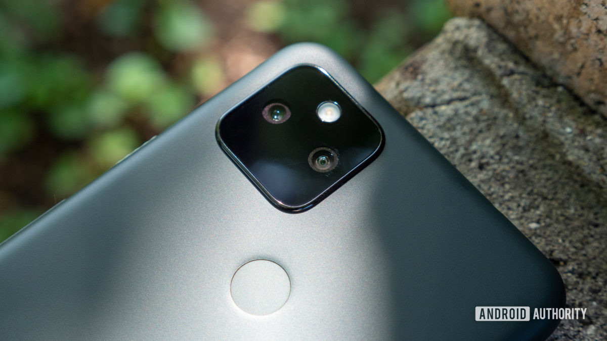 the google pixel 5a camera module and fingerprint sensor