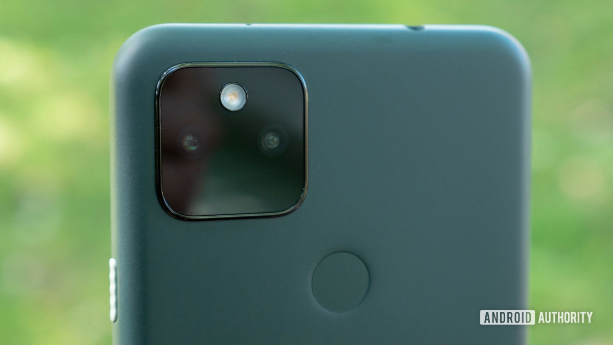 the google pixel 5a camera module and fingerprint sensor