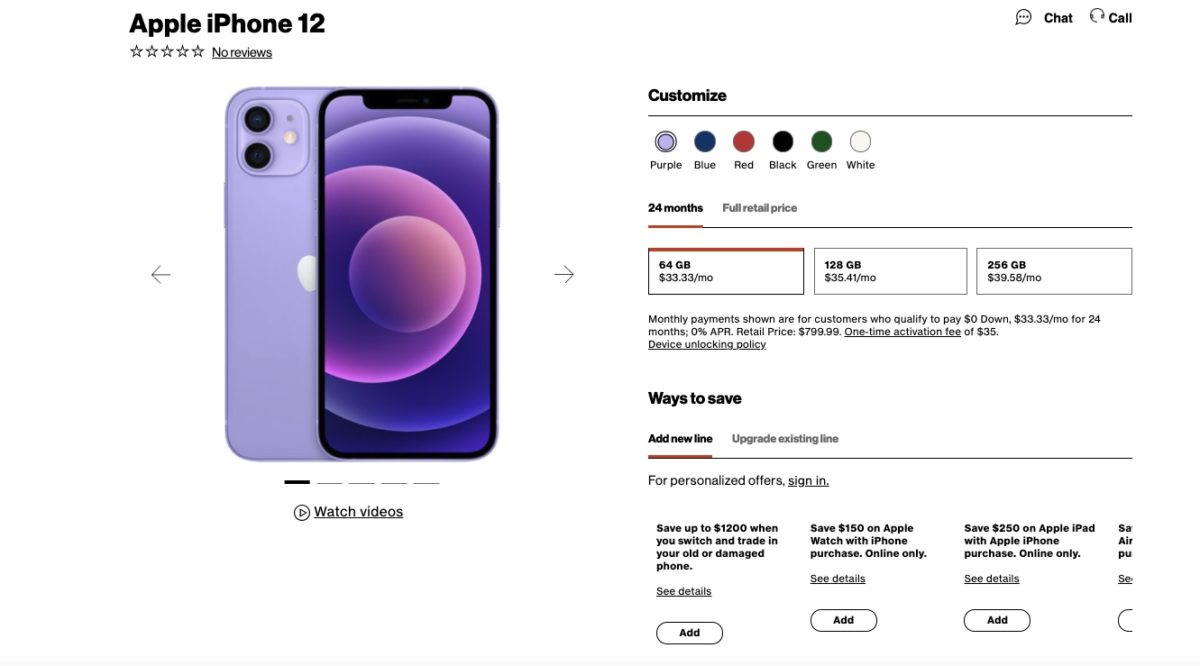 iPhone 12 Verizon Deal