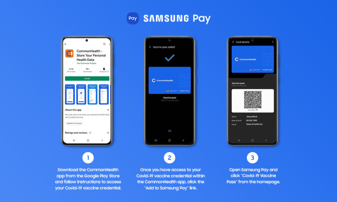 samsung pay vaccine pass