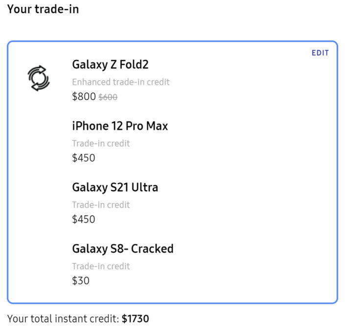 samsung trade in z fold 3 2