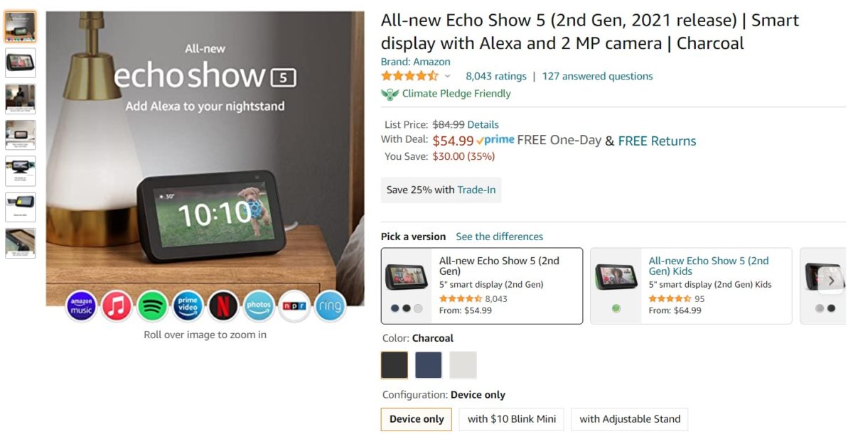 Amazon Echo Show 5 2nd Gen Deal