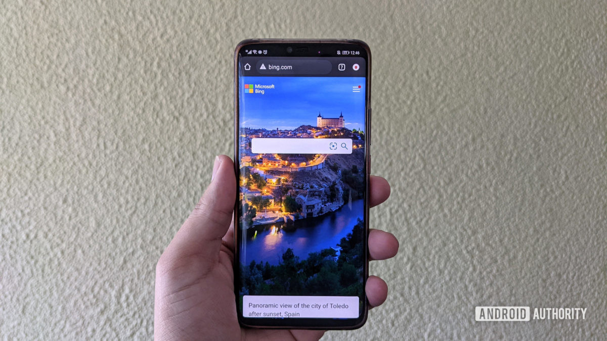 Microsoft Bing on phone