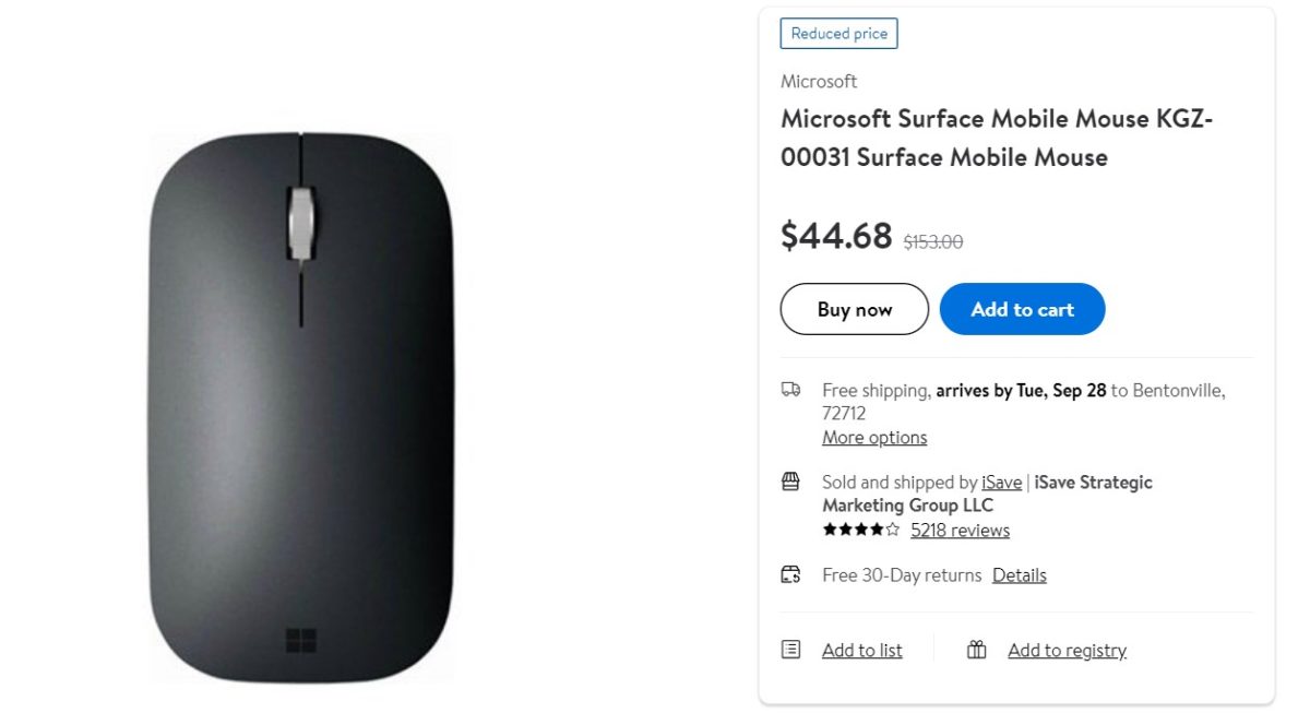 Microsoft Surface Mouse Walmart Deal