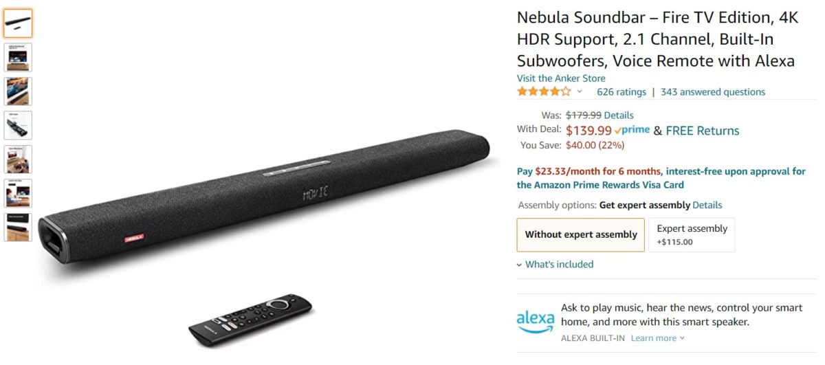 Nebula Soundbar Fire TV Edition Amazon Deal