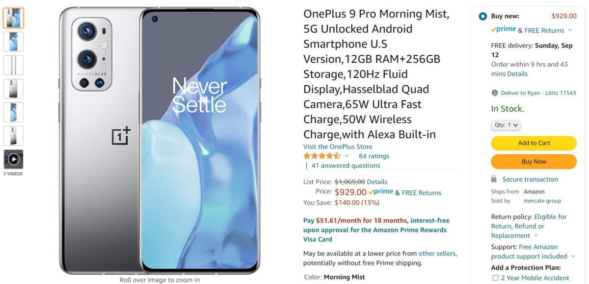 OnePlus 9 Pro Amazon Deal